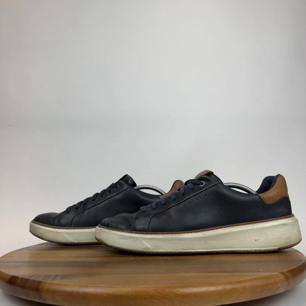 Mens Cole Haan GrandPro TopSpin Blue Leather Casual Sneakers Shoes Size 11.5‎ M